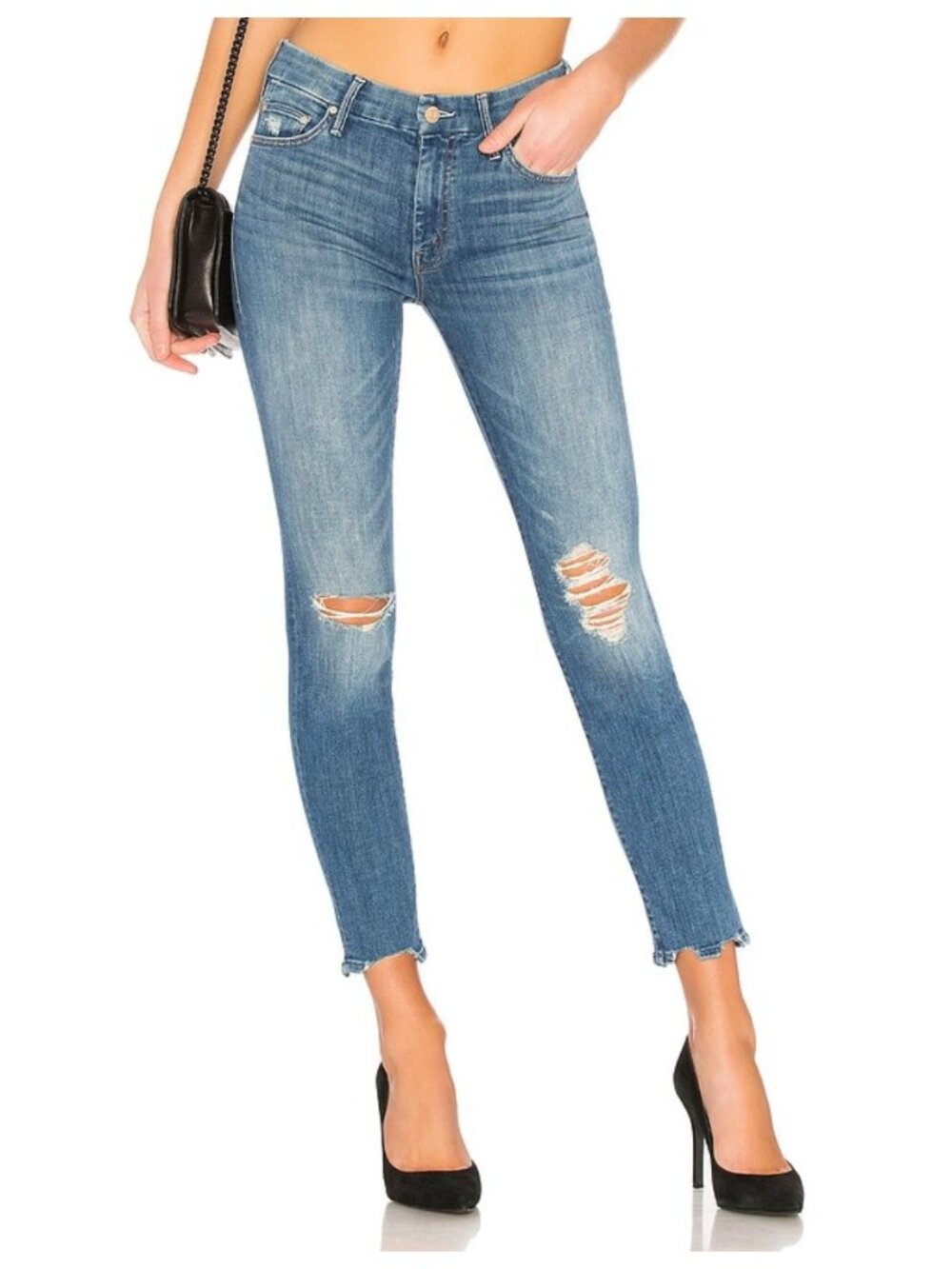 MOTHER The Looker Ankle Chew Mums The Word Distressed Jeans sz 26